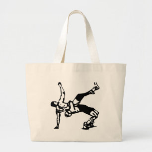 Bolso De Tela Gigante Lucha blanca