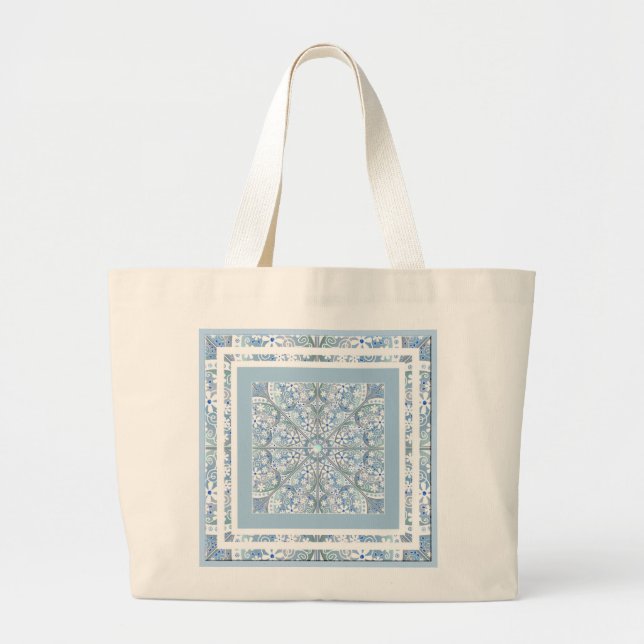Bolso De Tela Gigante Lugar cerámico Azul claro (Frente)
