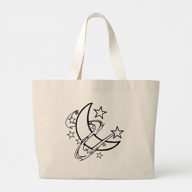 Bolso De Tela Gigante Luna (Reverso)