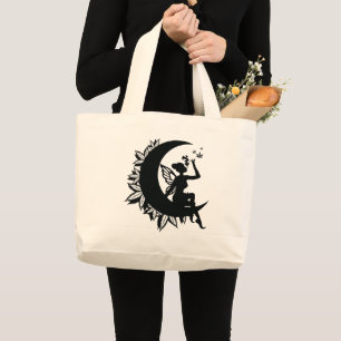 Bolso De Tela Gigante Luna de hadas y tabaco de hojas