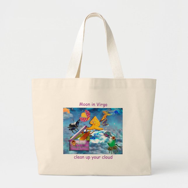 Bolso De Tela Gigante Luna en virgo (Frente)