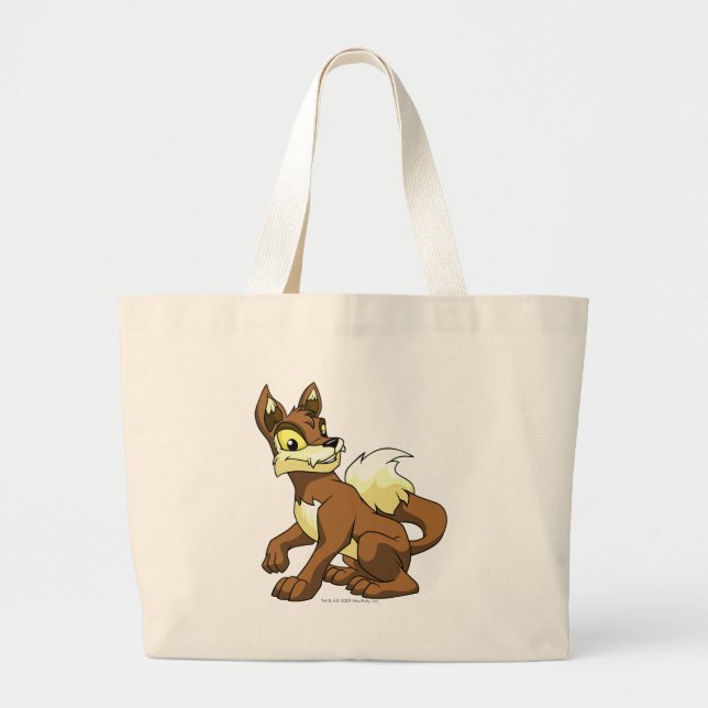 Bolso De Tela Gigante Lupe Brown (Frente)