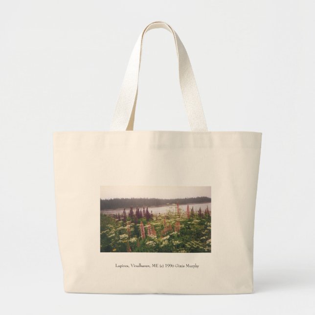 Bolso De Tela Gigante "Lupines, Vinalhaven, Maine, 1996 " (Frente)