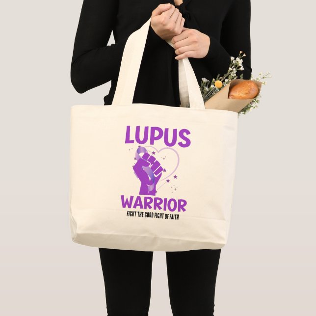 Bolso De Tela Gigante LUPUS WARRIOR Mes de concientización sobre el aume (Anverso (producto))