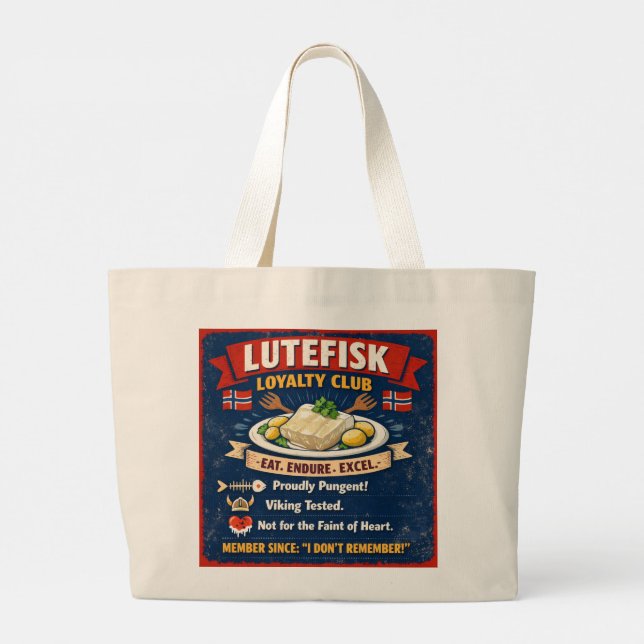 Bolso De Tela Gigante Lutefisk Loyalty Club Norwegian Tote Bag (Reverso)