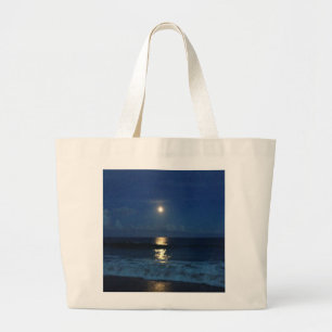 Bolso De Tela Gigante LUZ DE LA LUNA en la PLAYA