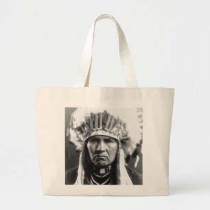 BOLSO DE TELA GIGANTE MAD INDIAN NATIVE AMERICAN TOTE PURSE