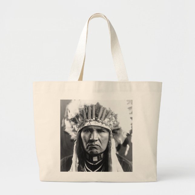 BOLSO DE TELA GIGANTE MAD INDIAN NATIVE AMERICAN TOTE PURSE (Frente)