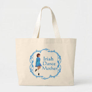 Bolso De Tela Gigante Madre de Baile Irlandés - Azul