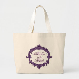Bolso De Tela Gigante Madre del bastidor PÚRPURA del vintage de la novia
