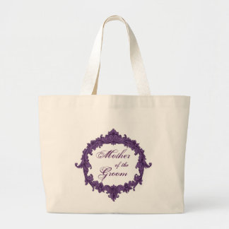Bolso De Tela Gigante Madre del bastidor PÚRPURA del vintage del novio