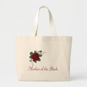 Bolso De Tela Gigante Madre del rosa rojo del KRW del tote de la boda de