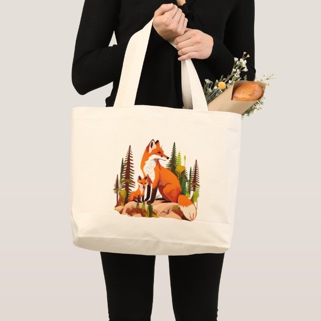 Bolso De Tela Gigante Madre Fox y kit (Anverso (producto))