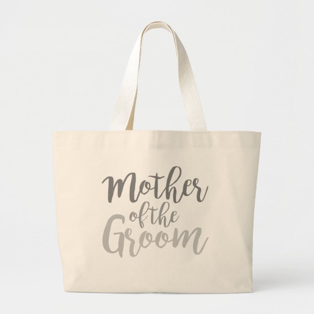 Bolso De Tela Gigante Madre moderna del Tote Groom Cursive Ombre (Frente)