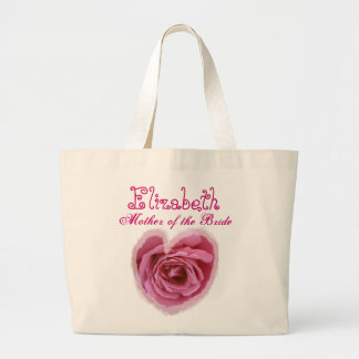 Bolso De Tela Gigante Madre personalizada corazón color de rosa rosado