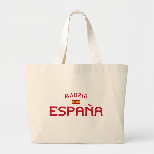 Bolso De Tela Gigante Madrid España (angustiada) (Frente)