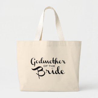 Bolso De Tela Gigante Madrina del Tote negro de novia