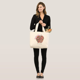 Bolso De Tela Gigante Maestra personalizado Vibes Big Tote Bag