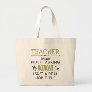 Bolso De Tela Gigante Maestra porque la multitarea Ninja no es un cargo