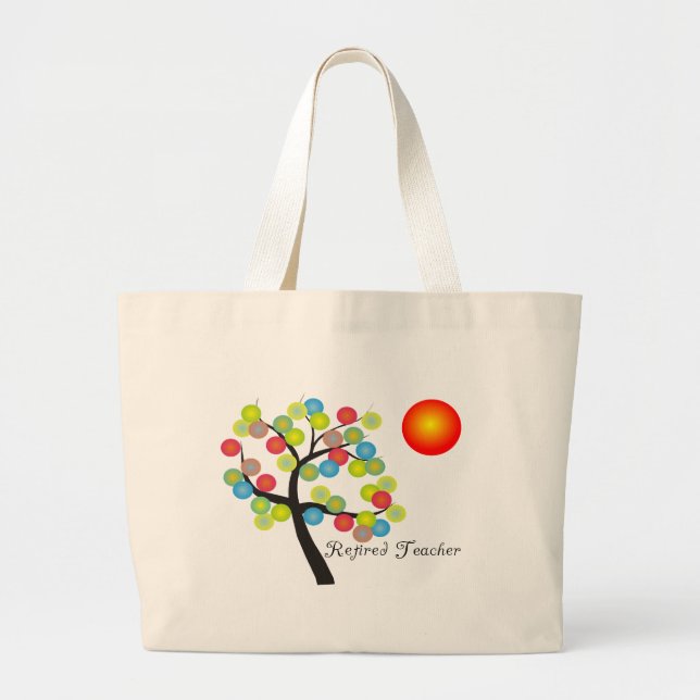 Bolso De Tela Gigante Maestra retirada Artsy Trees Tote Bag (Frente)
