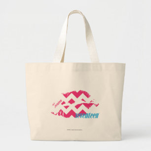 Bolso De Tela Gigante Magenta del zigzag