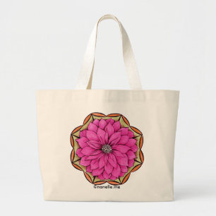 Bolso De Tela Gigante MAGENTA POINSETTIA Tote Bag