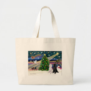 Bolso De Tela Gigante MAGIA DE NAVIDAD-Caniche EST-Pareja2