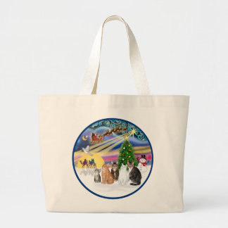 Bolso De Tela Gigante Mágica de Navidad (R) - Cinco gatos (AmSH)