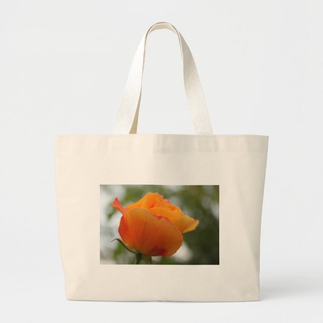 Bolso De Tela Gigante Magnífica fotografía de flores de rosa amarillo. (Frente)