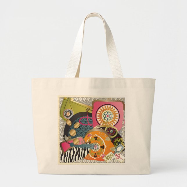 Bolso De Tela Gigante Mah Jongg Purses (Frente)