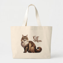 Maine Coon Empire Cat Mom Tote Bag I