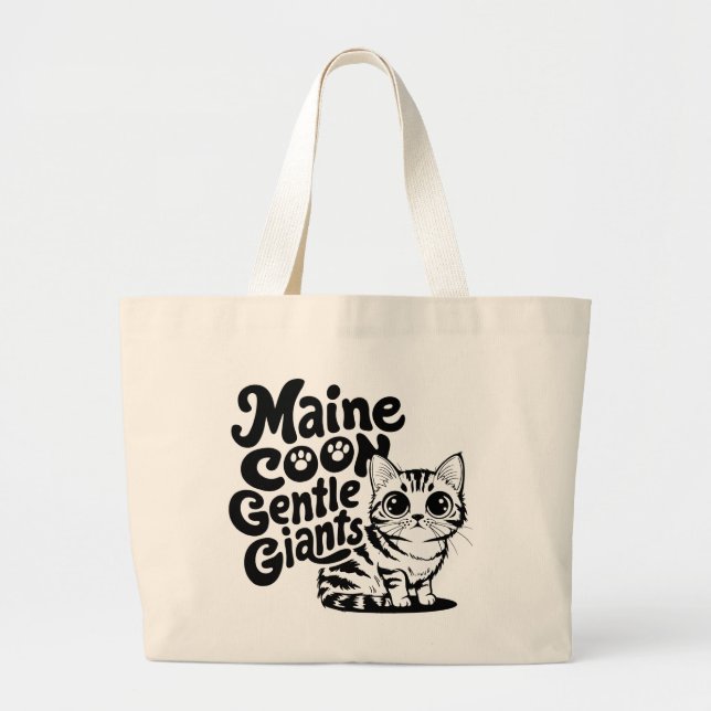 Bolso De Tela Gigante Maine Coon Gentle Giants Cat (Frente)