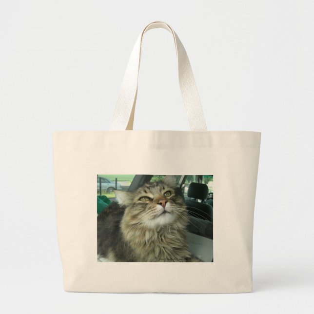 Bolso De Tela Gigante Maine Coon kitty (Frente)