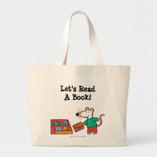 Bolso De Tela Gigante Maisy con los libros de la biblioteca