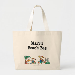 Bolso De Tela Gigante Maisy y amigos en la playa