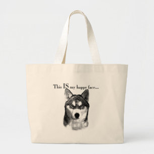 Bolso De Tela Gigante Malamute Happy Face