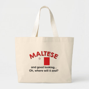 Bolso De Tela Gigante Maltés apuesto