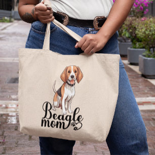 Bolso De Tela Gigante Mamá Beagle Cute Regalo Personalizado Curioso Perr