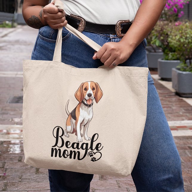 Bolso De Tela Gigante Mamá Beagle Cute Regalo Personalizado Curioso Perr (Subido por el creador)