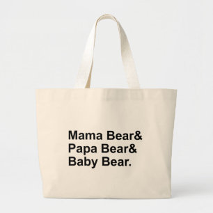 Bolso De Tela Gigante Mama Bear, Papa Bear   Manzanas