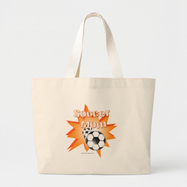 Bolso De Tela Gigante Mamá de fútbol (Frente)