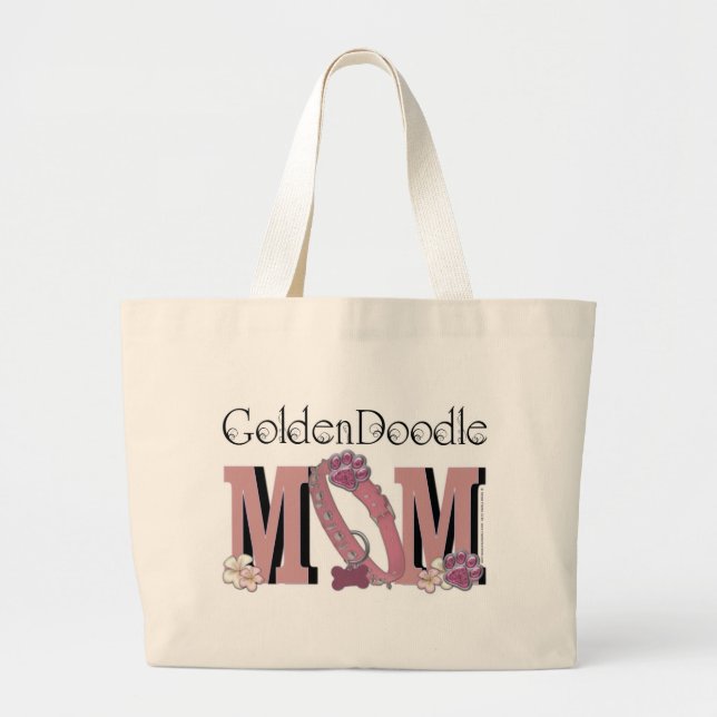 Bolso De Tela Gigante MAMÁ de GoldenDoodle (Frente)