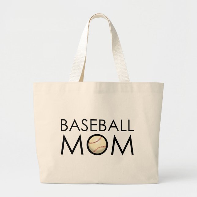 Bolso De Tela Gigante Mamá del béisbol (Frente)