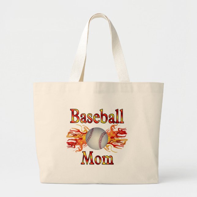 Bolso De Tela Gigante Mamá del béisbol (Frente)