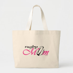 Bolso De Tela Gigante mamá del rugbi (rosa)