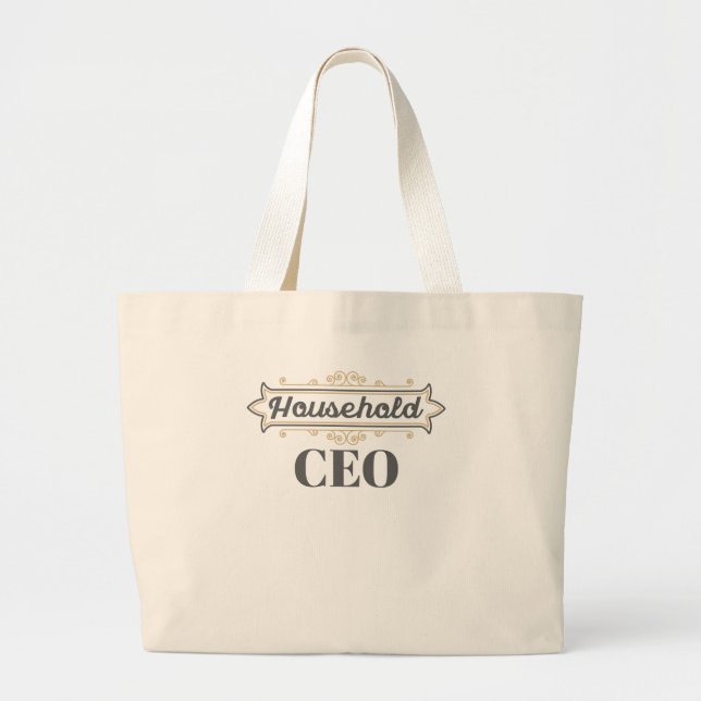 Bolso De Tela Gigante Mamá Jefe Regalo Quédate En Casa Mamá Regalo CEO D (Frente)
