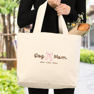 Bolso De Tela Gigante Mamá Minimalista de Perro Personalizada