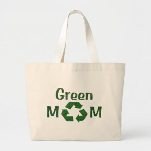 Bolso De Tela Gigante mamá verde