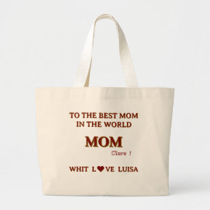 Bolso De Tela Gigante Mami personalizada Script natural