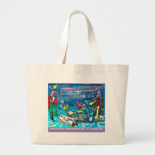 Bolso De Tela Gigante Manatíes Camisetas Divertidas de Manatí Inhumano T